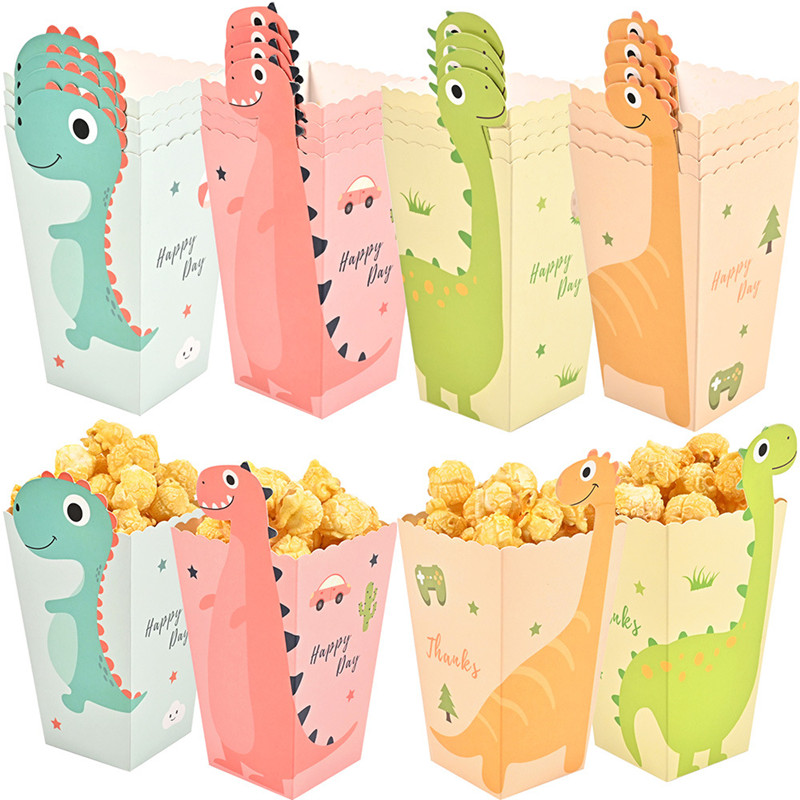 Food Snacks For Kids - 4Pcs Cartoon Dinosaur Boxes Dinosaur Pop