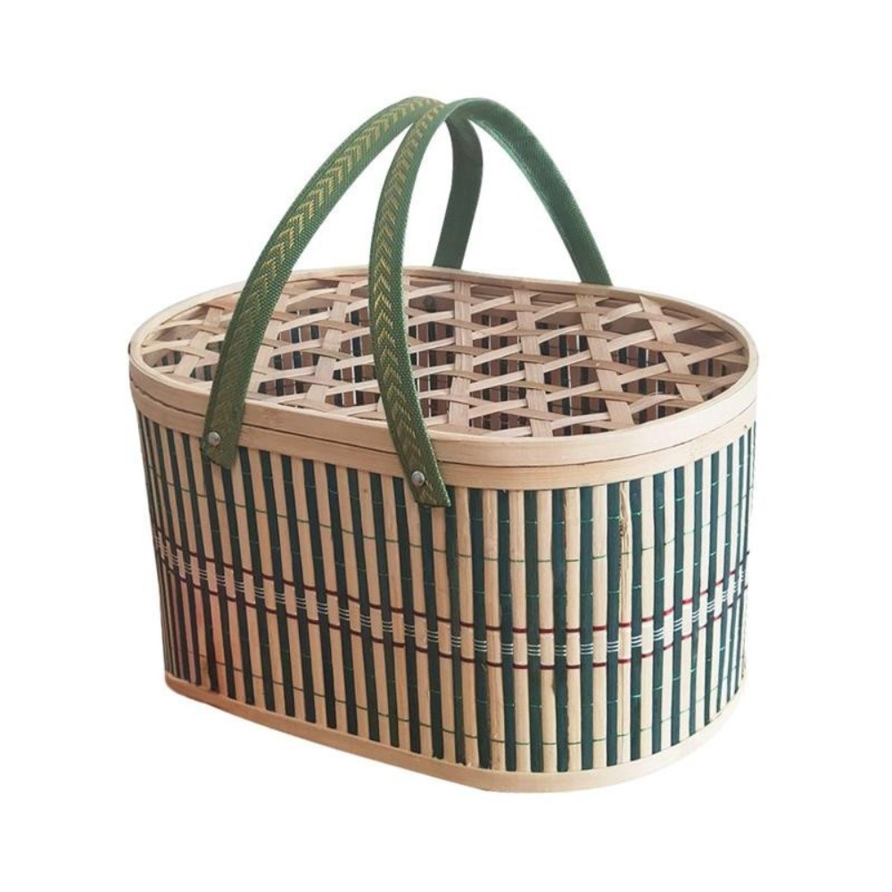 Food Snacks Gifts - Durable Handmade Bamboo Basket Woven with