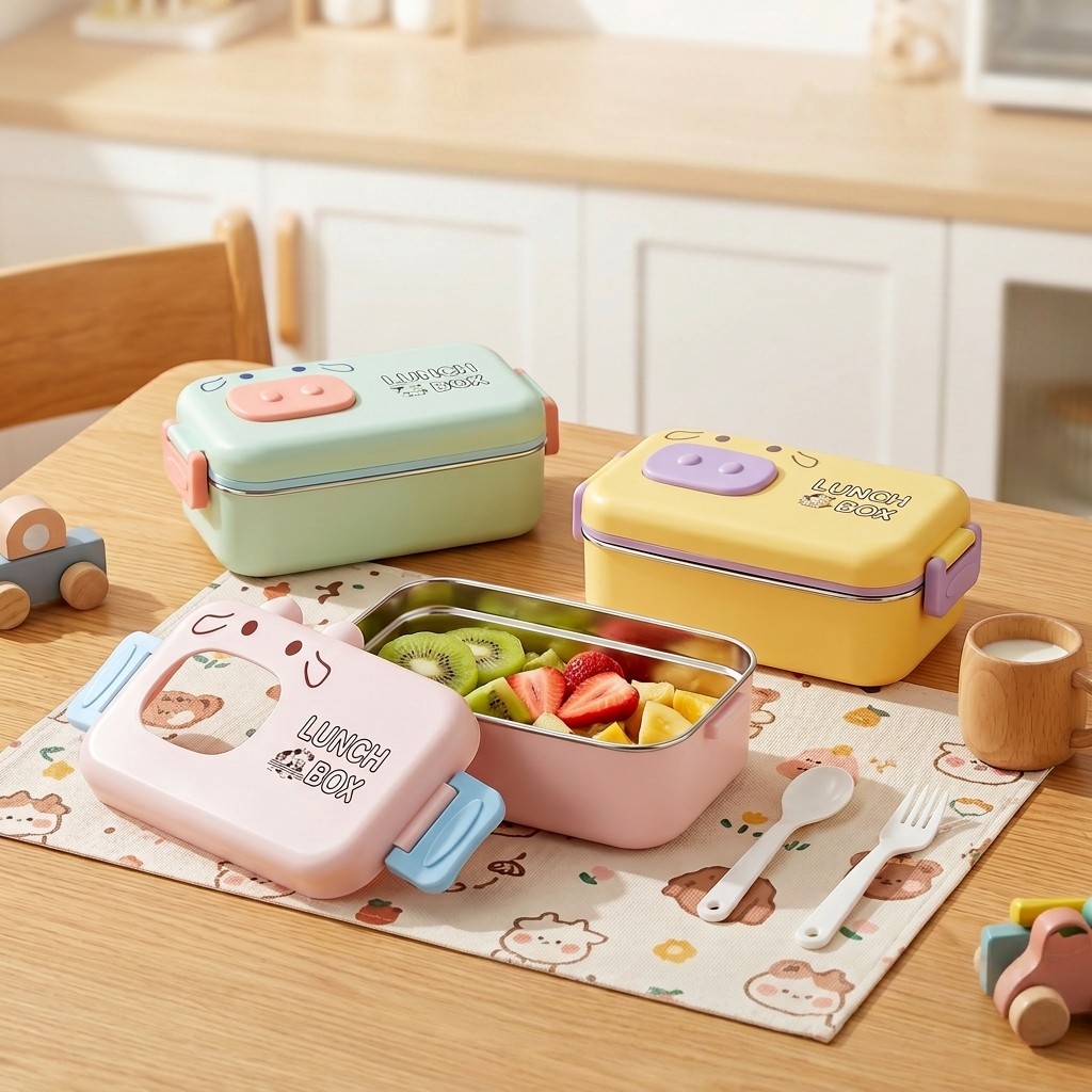 Food Snacks For Kids - 304 Stainless Steel Bento Box Leakproof