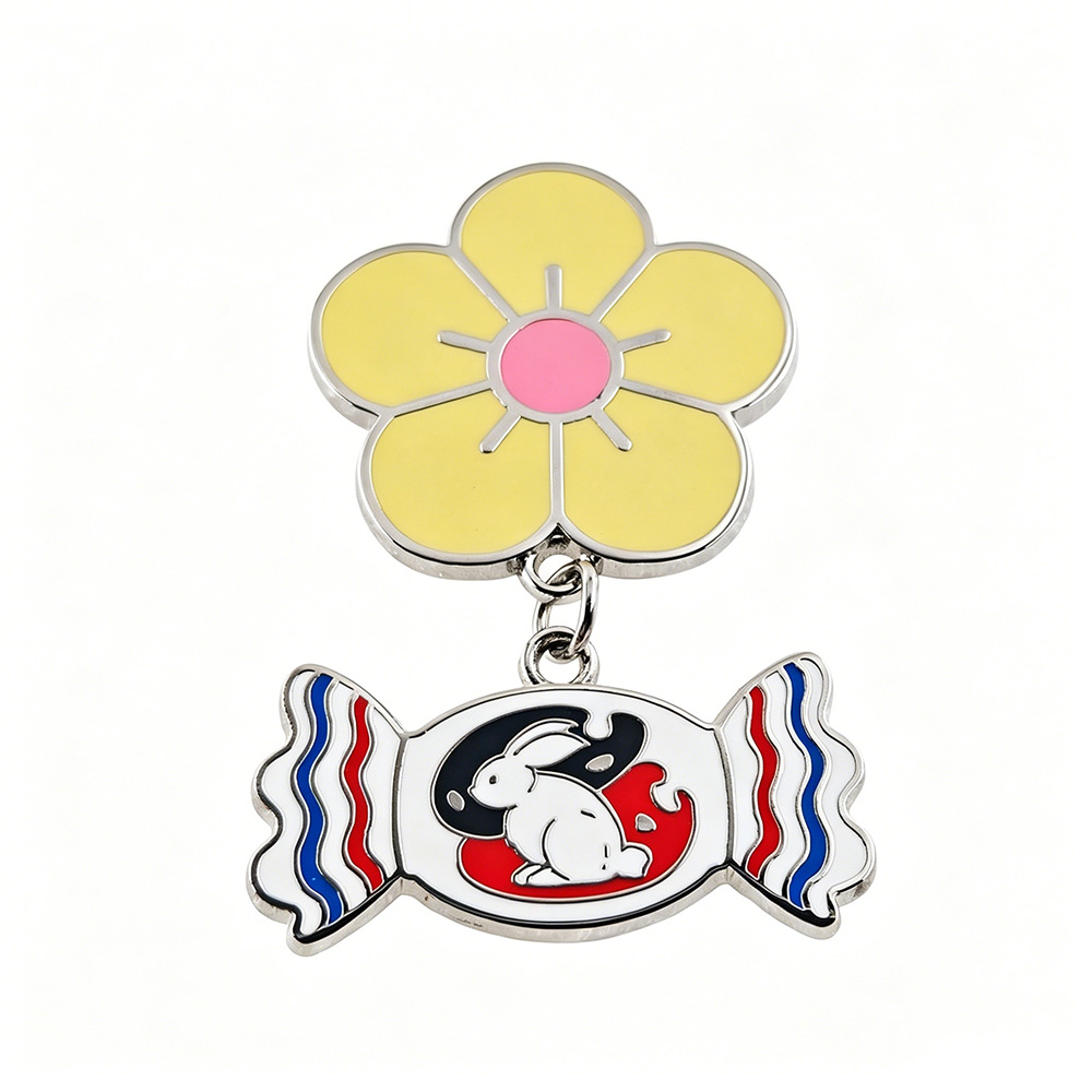 Food Snacks Gifts - White Rabbit Candy Enamel Pin Cute