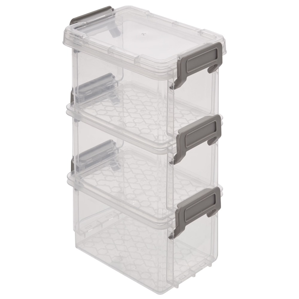 Food Snacks Label - 4-Pack 12oz Stackable Storage Box Set