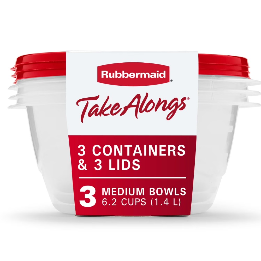 Food Prep Snacks - Large Round Food Storage Containers with