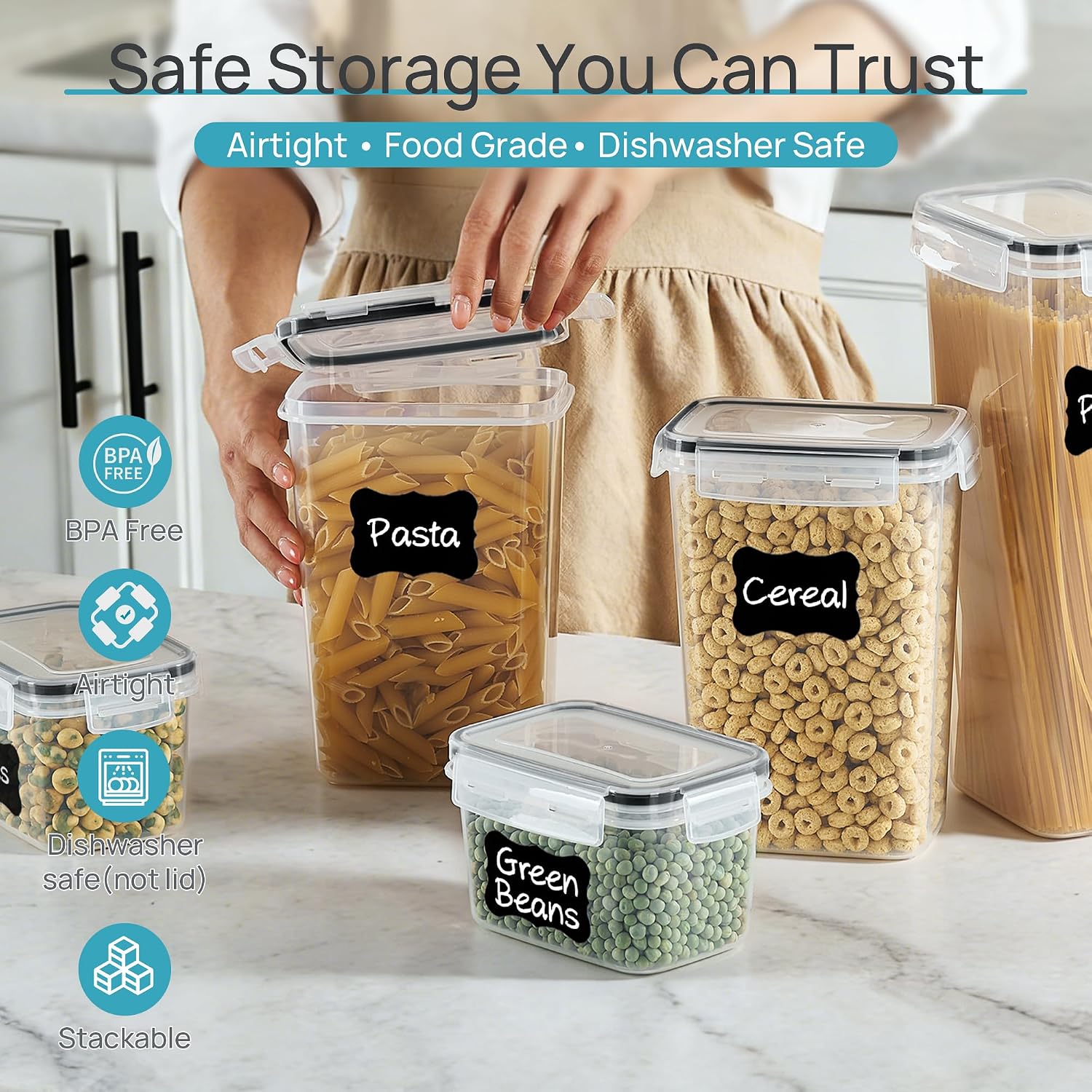Vtopmart Airtight Food Storage - Food Snacks Label review and price