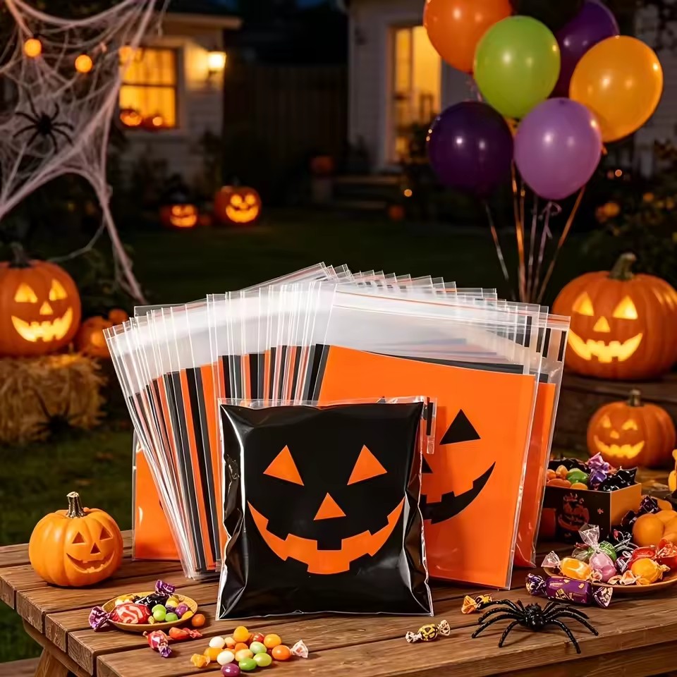 50/100pcs Halloween Black Oran - Food Snacks Gifts review and price