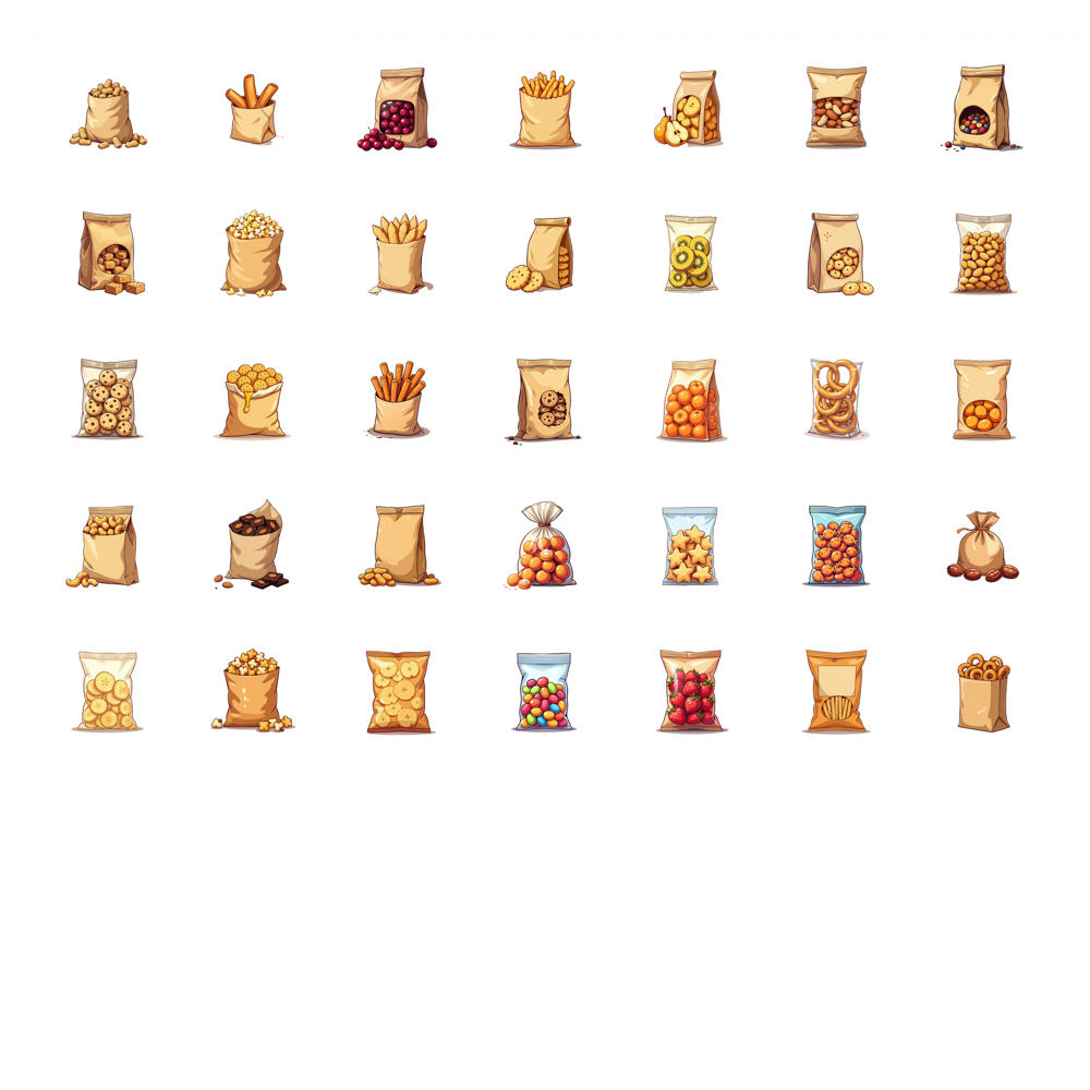 35pcs-100pcs Decals  crunchy S - Food Snacks Label review and price