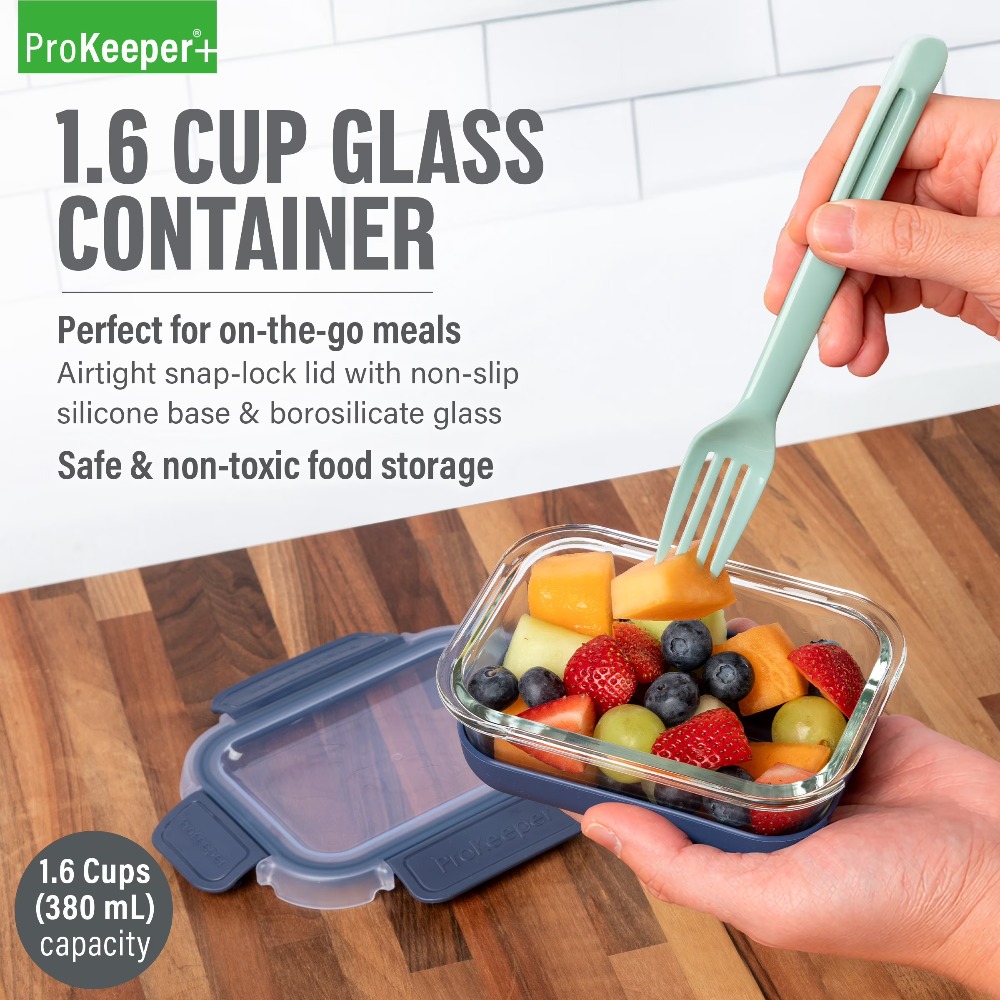 2 Pack 1.6 Cup Glass Food Stor - Food Prep Snacks review and price