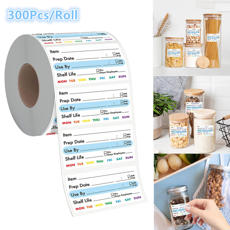 ^300Pcs/Roll Kitchen Date Food - Food Snacks Label review and price