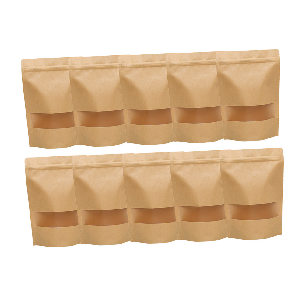 50Pcs Kraft Paper Zipper Seale - Snacks Food Usa review and price