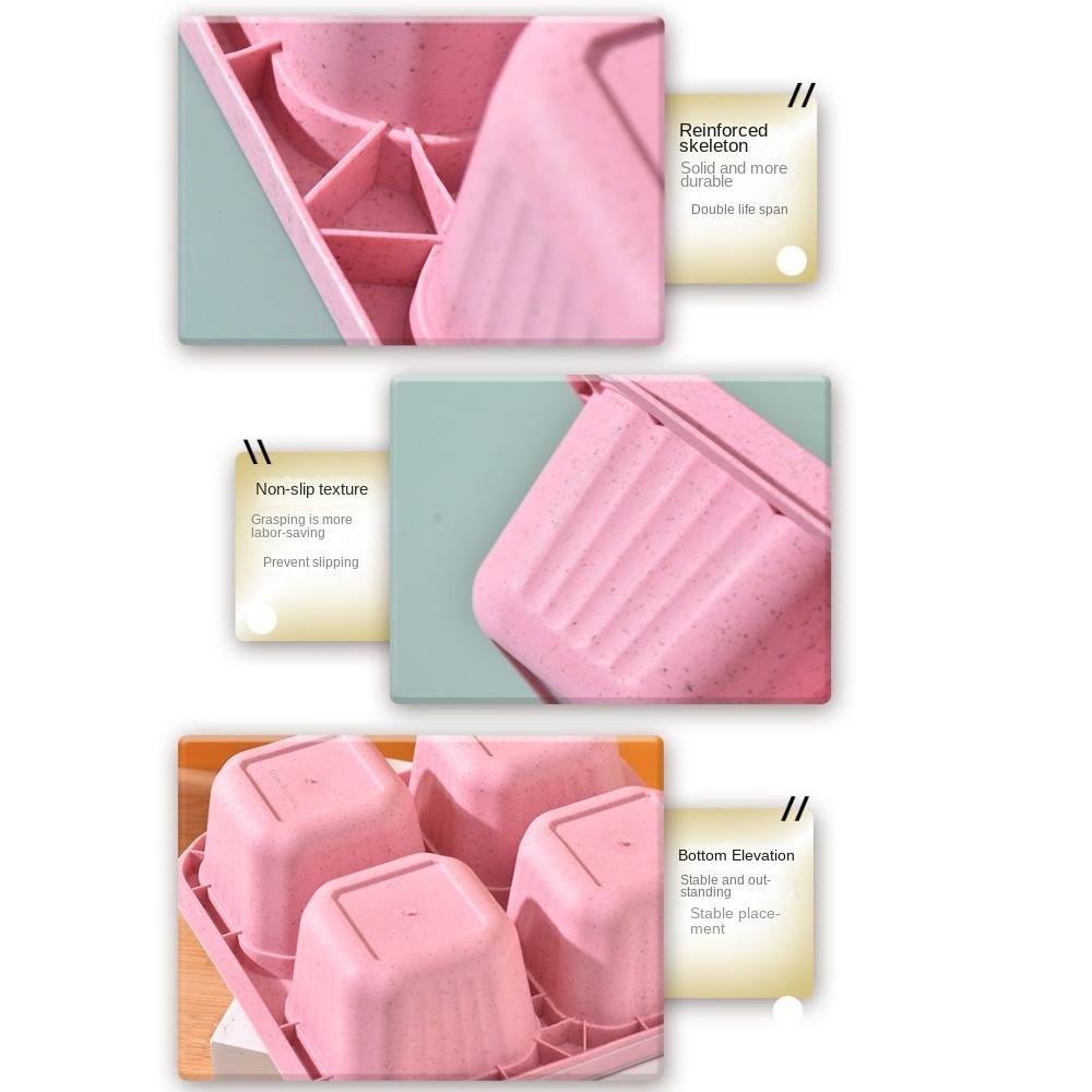 1pc Reusable Wheat Straw 4 Com - Food Prep Snacks review and price