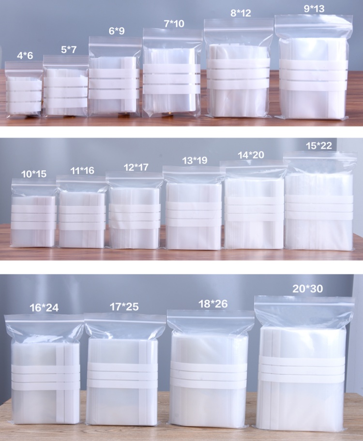 200PCS Clear PE Writing Ziploc - Food Snacks Label review and price