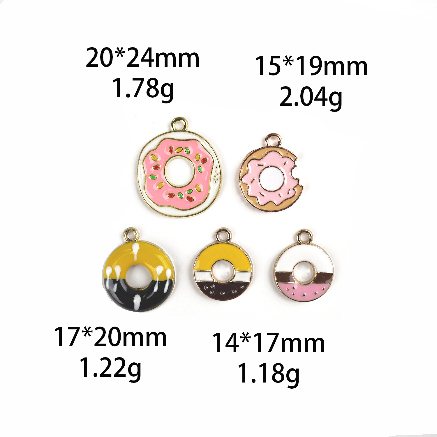 10 Pcs Colorful Enamel Cute Do - Zinc Food Snacks review and price