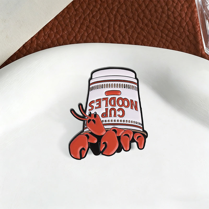Lobster Cup Noodles Enamel Pin - Zinc Food Snacks review and price