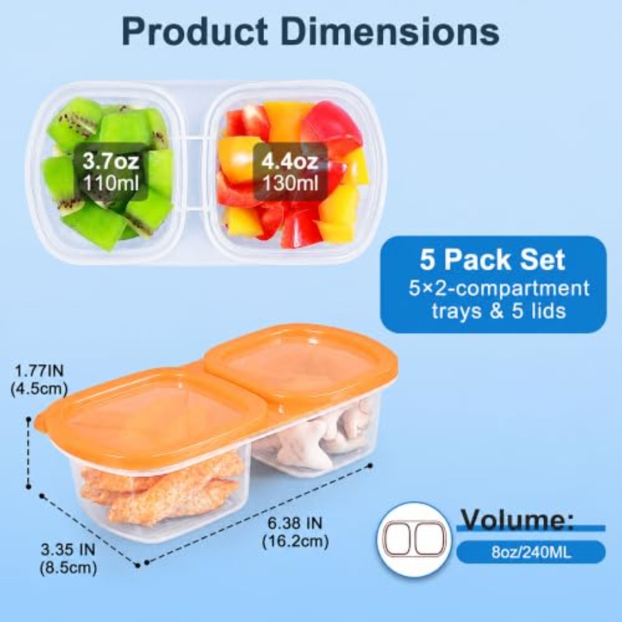 5-Pack Reusable Snack Containe - Food Prep Snacks review and price