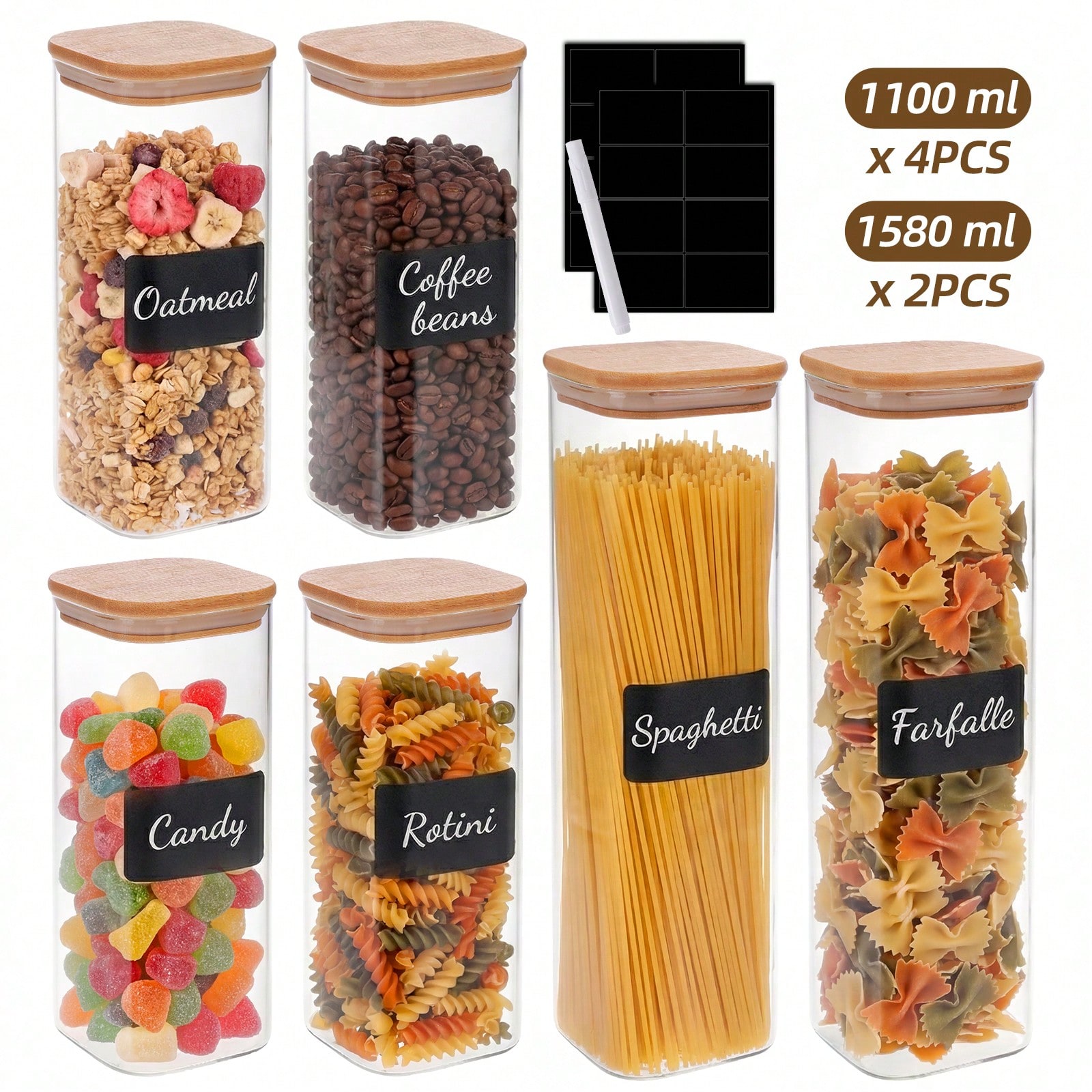 Glass Food Storage Containers  - Food Snacks Label review and price