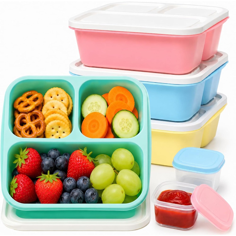 3 Compartment Bento Box Snack  - Food Prep Snacks review and price