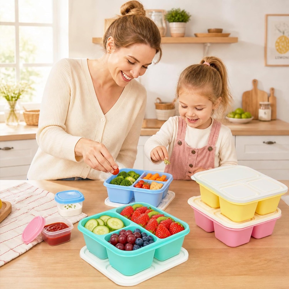 3 Compartment Bento Box Snack  - Food Prep Snacks review and price