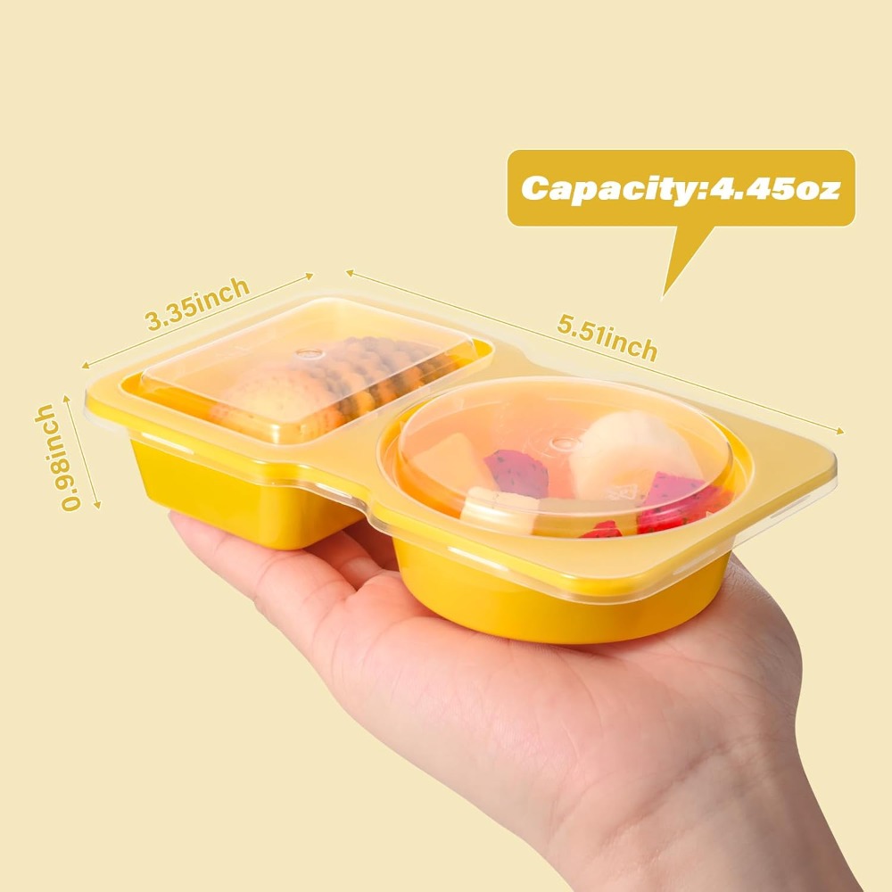 2 Compartment Disposable Plast - Food Prep Snacks review and price