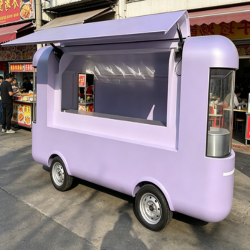 Round Movable Food Trailer Por - Food Snacks Drinks review and price