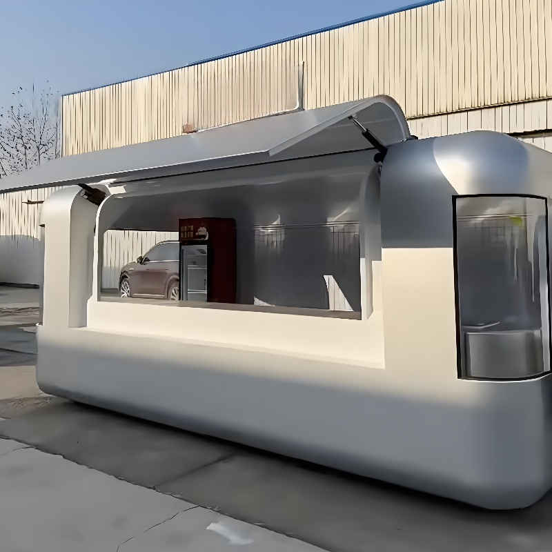 Round Movable Food Trailer Por - Food Snacks Drinks review and price