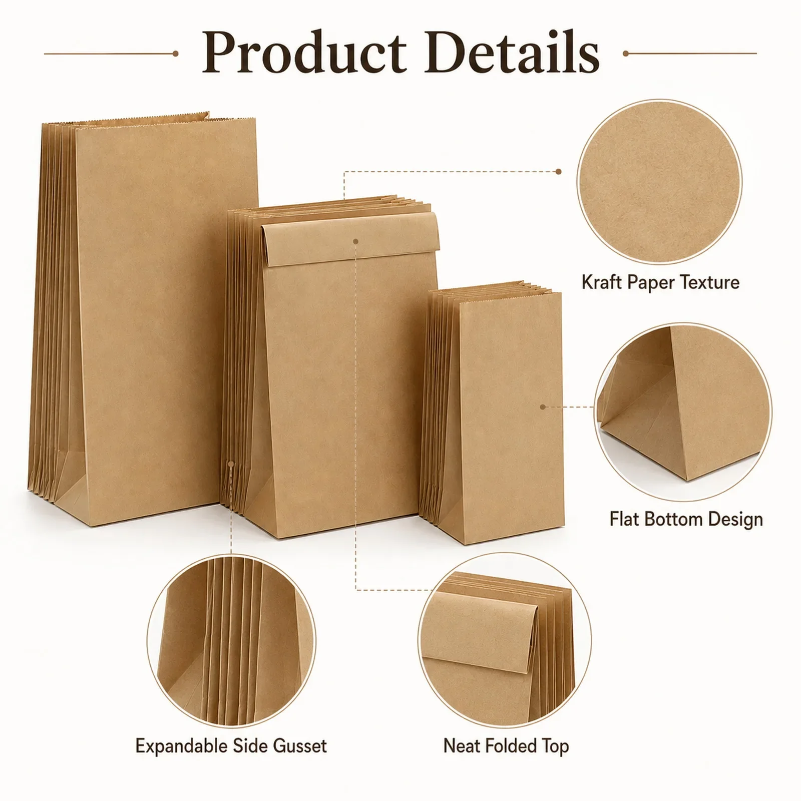 10-30Pcs Small Brown Kraft Pap - Food Snacks Gifts review and price