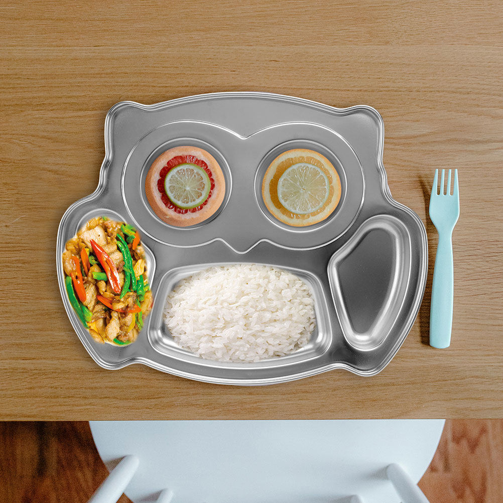 2Pcs Owl Stainless Steel Divid - Food Snacks For Kids review and price